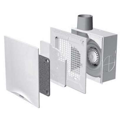 Image de Ventilateur sur mur Wernig Silent Eco U60 sans temporisateur, sortie de manchon latéralement