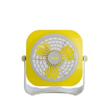 Immagine di Mini-Ventilatore di tavola VT14 giallo Ø 10cm con connessione USB.