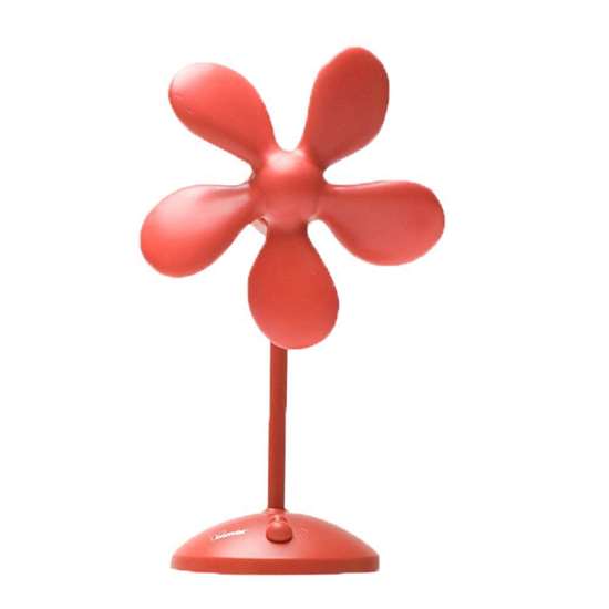 Image sur Ventilateur de table VF12 Margherita rouge Ø 10cm avec connexion aptateur d'alimentation et