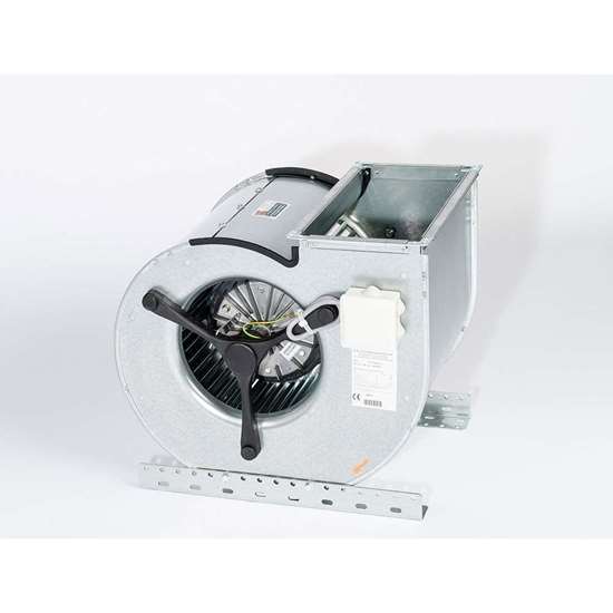 Bild von Radialventilator 230V, D 470/EM15. Doppelseitig saugend. Mit EC-Motor und vorwärts gekrümmten Schaufeln (Fischbach)