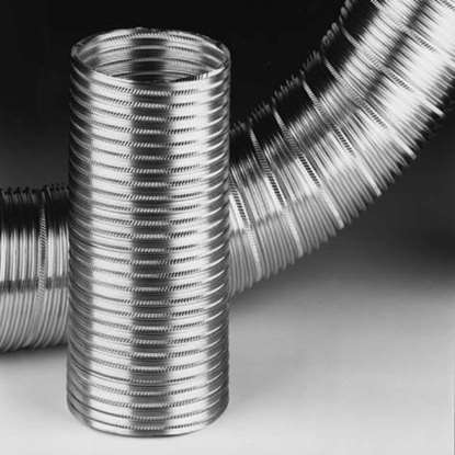 Immagine di Tubo in alluminio flessibile DSDA Ø 150mm. Lunghezza 3m. Temperatura del fluido max. 250 ° C.