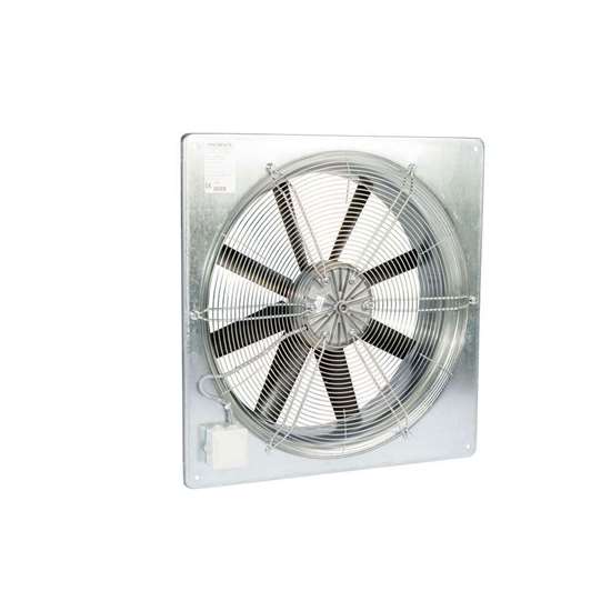 Bild von Axial Ventilator Fischbach 400V, AW 630 / DM 850 (quadratischer Wandring) mit Schutzgitter. Mit EC-Motor. (Fischbach)