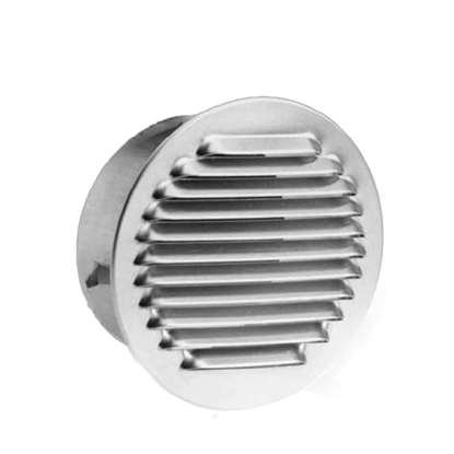 Image de Grille de ventilation SG 125 en aluminium enfichable. Grille extérieure avec moustiquaire.