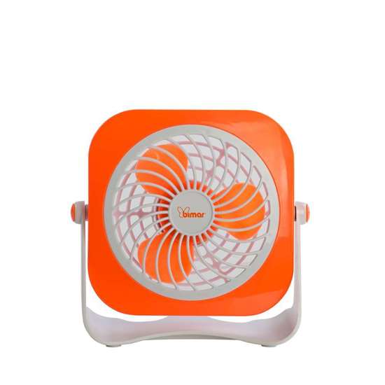 Image sur Mini-Ventilateur de table VT14 orange Ø 10cm avec connexion USB.