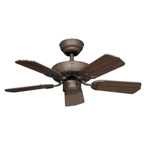 Bild von Deckenventilator Classic Royal 75 BA, braun antik Ø 75 cm. Flügelfarbe Nussbaum/Nussbaum dunkel ohne Fernbedienung.